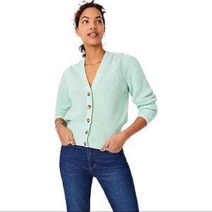 Ann Taylor Puff Sleeve Cardigan